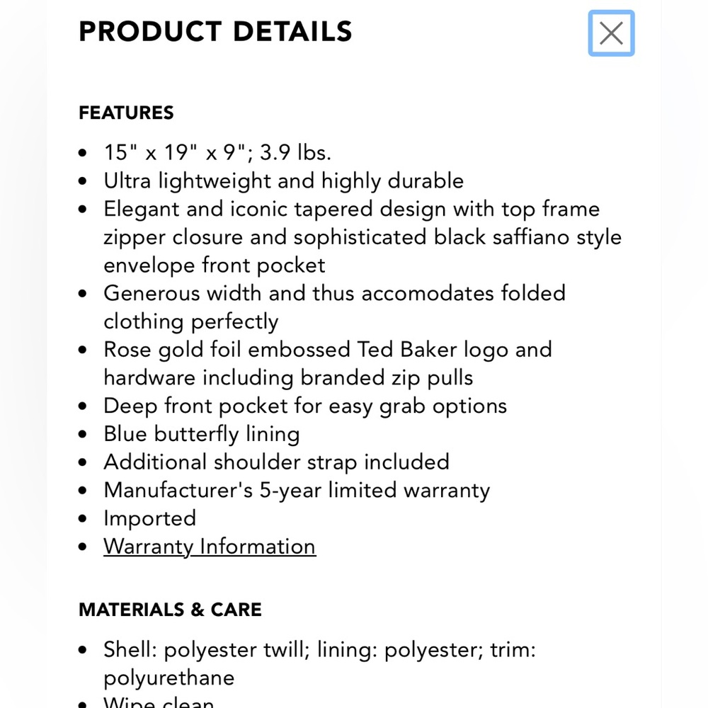 Ted Baker Albany Softside holdall - Picture 5 of 5